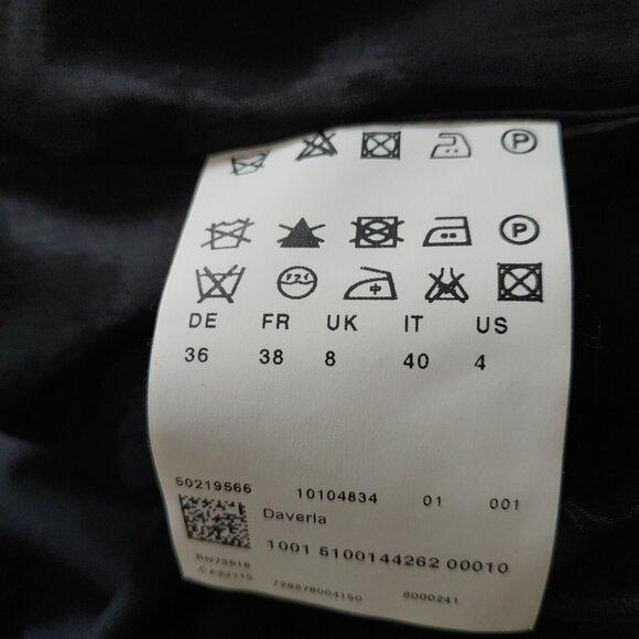 HUGO BOSS Daverla Dress Little Black Wool Career Professional Sheath Sleevless - Picture 10 of 12